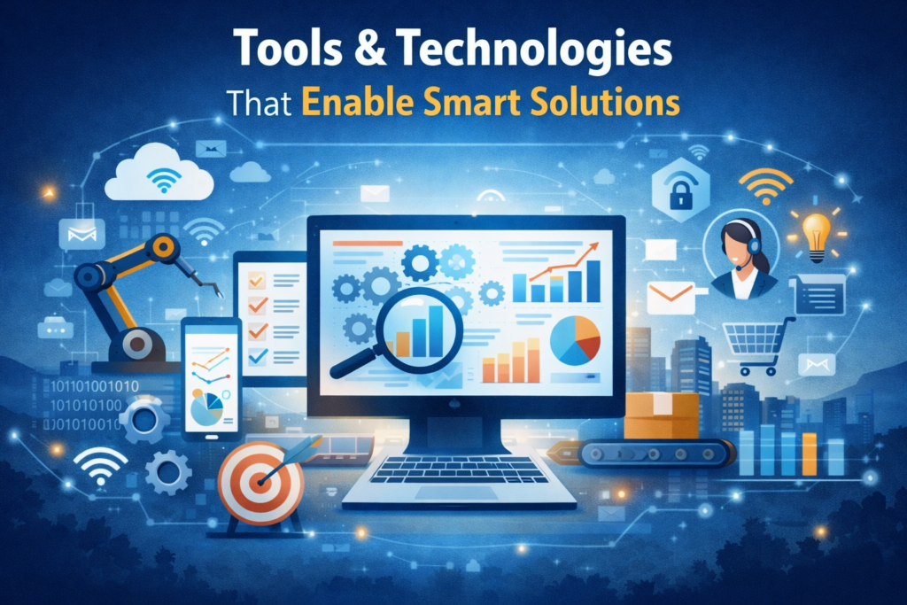 Digital problem solving process for modern businesses using smart digital solutions