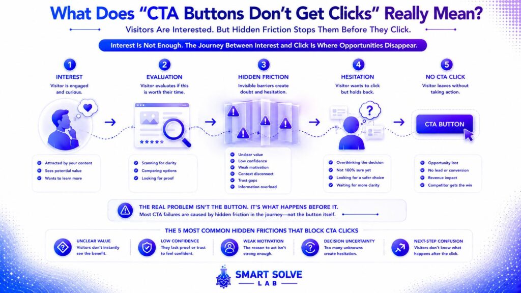 Five diagnostic systems that influence CTA performance and visitor clicks