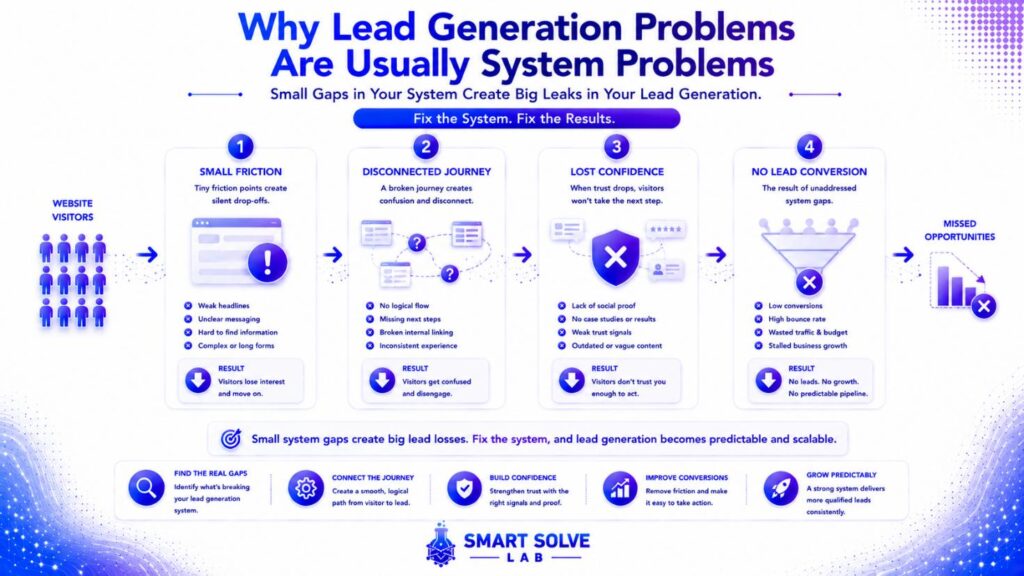 Business system gaps affecting website lead generation