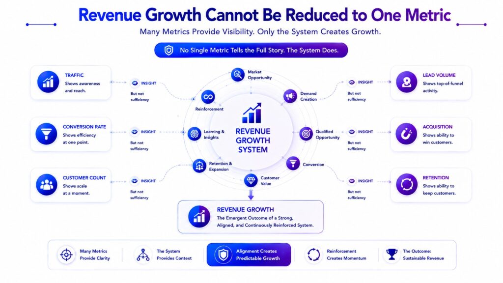 Revenue growth cannot be reduced to one metric
