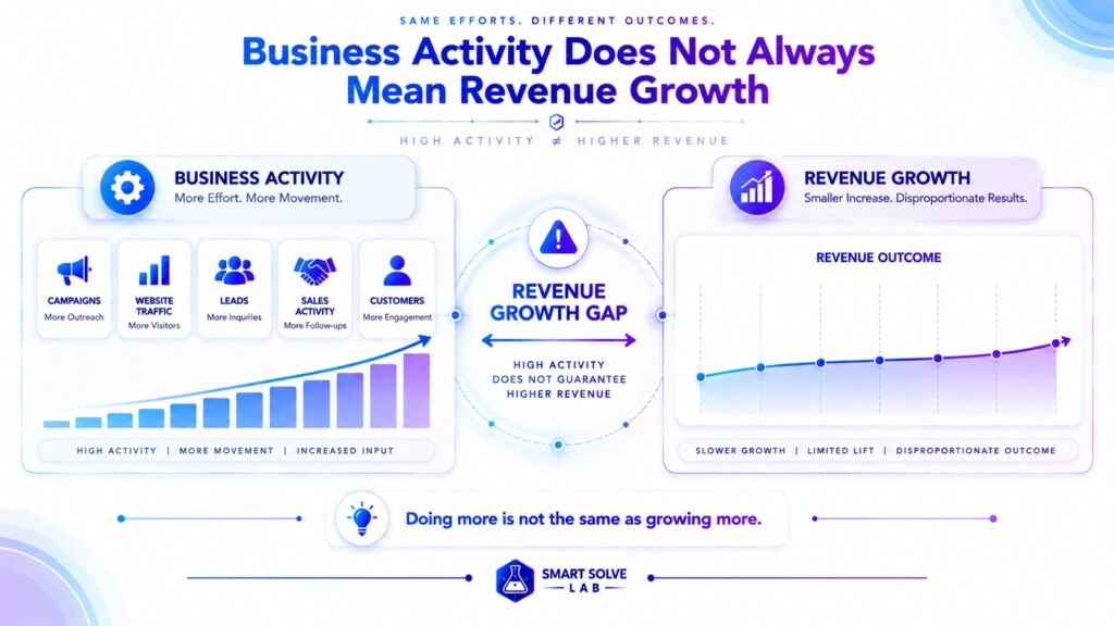 Business activity increasing while revenue growth remains flat