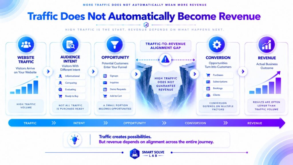 High website traffic connected to weak revenue outcome through an alignment gap