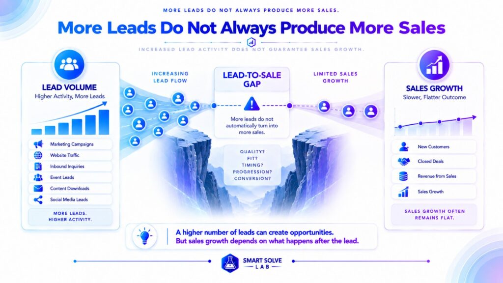 Increasing lead volume compared with flat sales growth