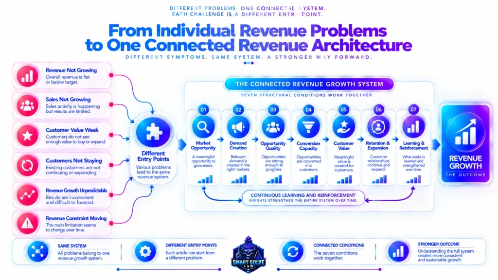 Individual revenue problems connected into one revenue growth architecture